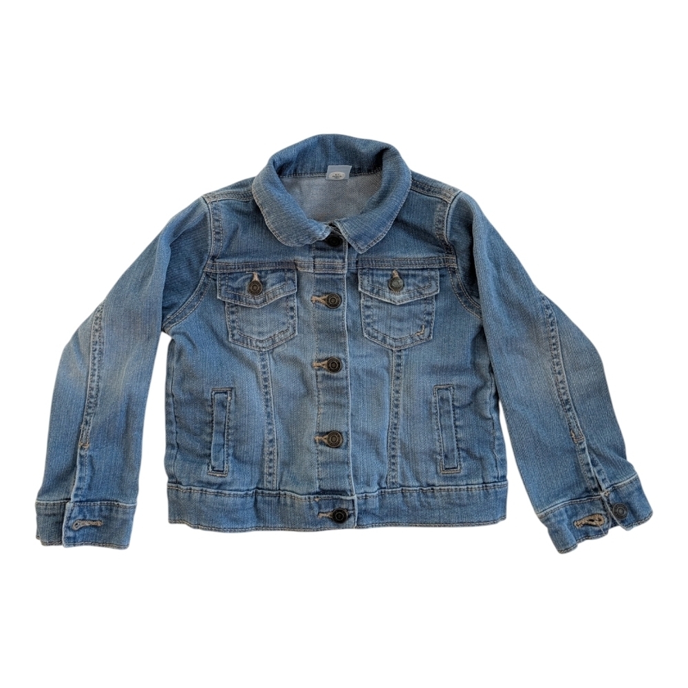 Carter's Girls Denim Jacket Light Blue Cotton Size 4T